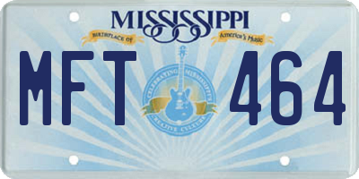 MS license plate MFT464