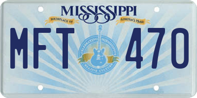 MS license plate MFT470