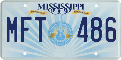 MS license plate MFT486