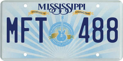 MS license plate MFT488