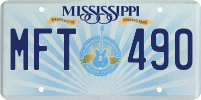 MS license plate MFT490
