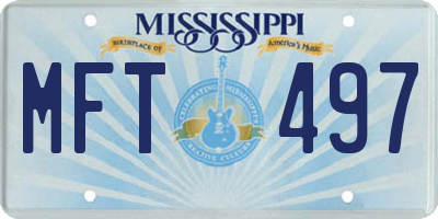 MS license plate MFT497