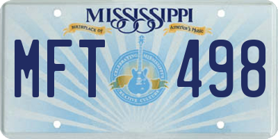 MS license plate MFT498