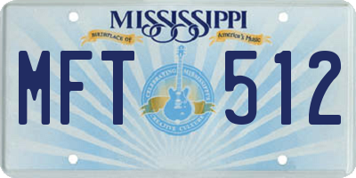 MS license plate MFT512