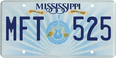MS license plate MFT525