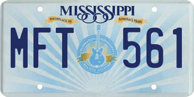 MS license plate MFT561