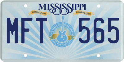 MS license plate MFT565