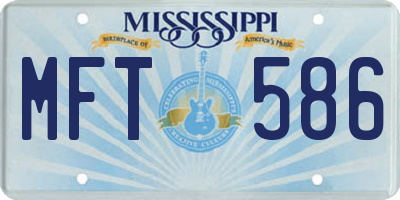 MS license plate MFT586