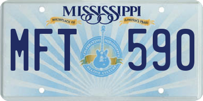 MS license plate MFT590
