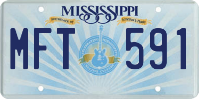 MS license plate MFT591