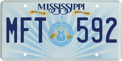 MS license plate MFT592