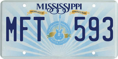 MS license plate MFT593