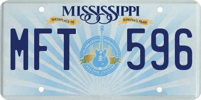 MS license plate MFT596