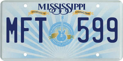 MS license plate MFT599
