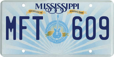 MS license plate MFT609