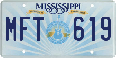 MS license plate MFT619
