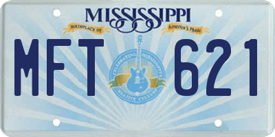 MS license plate MFT621
