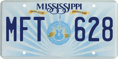 MS license plate MFT628