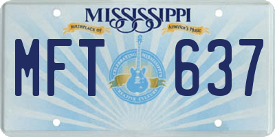 MS license plate MFT637