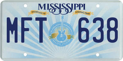 MS license plate MFT638