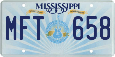 MS license plate MFT658