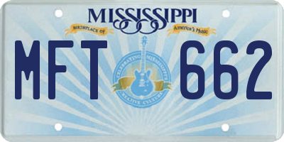 MS license plate MFT662