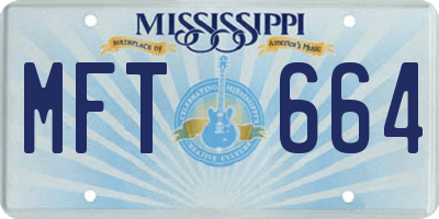 MS license plate MFT664