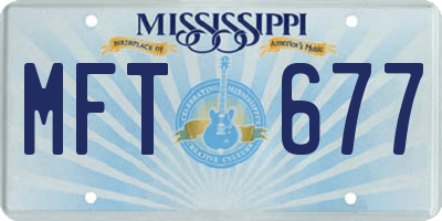 MS license plate MFT677