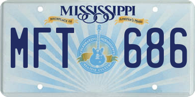 MS license plate MFT686