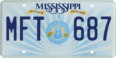 MS license plate MFT687
