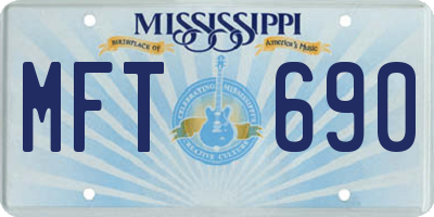 MS license plate MFT690