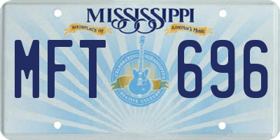 MS license plate MFT696
