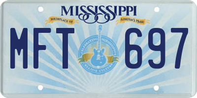 MS license plate MFT697