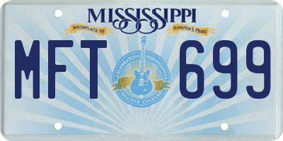 MS license plate MFT699