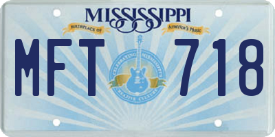 MS license plate MFT718