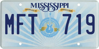 MS license plate MFT719