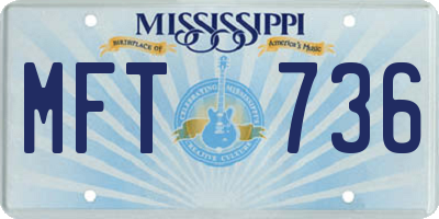 MS license plate MFT736