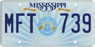 MS license plate MFT739