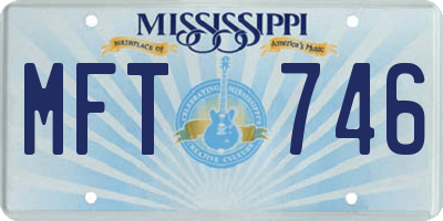 MS license plate MFT746