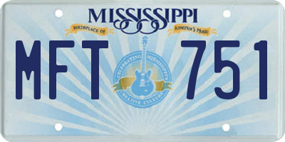 MS license plate MFT751
