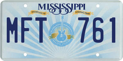 MS license plate MFT761