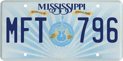 MS license plate MFT796