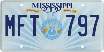 MS license plate MFT797