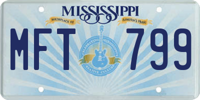 MS license plate MFT799