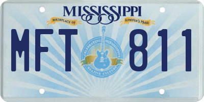MS license plate MFT811