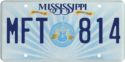 MS license plate MFT814