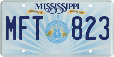 MS license plate MFT823