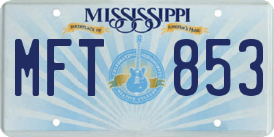 MS license plate MFT853