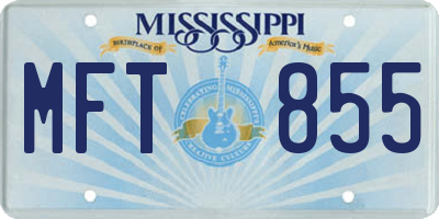 MS license plate MFT855
