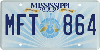 MS license plate MFT864